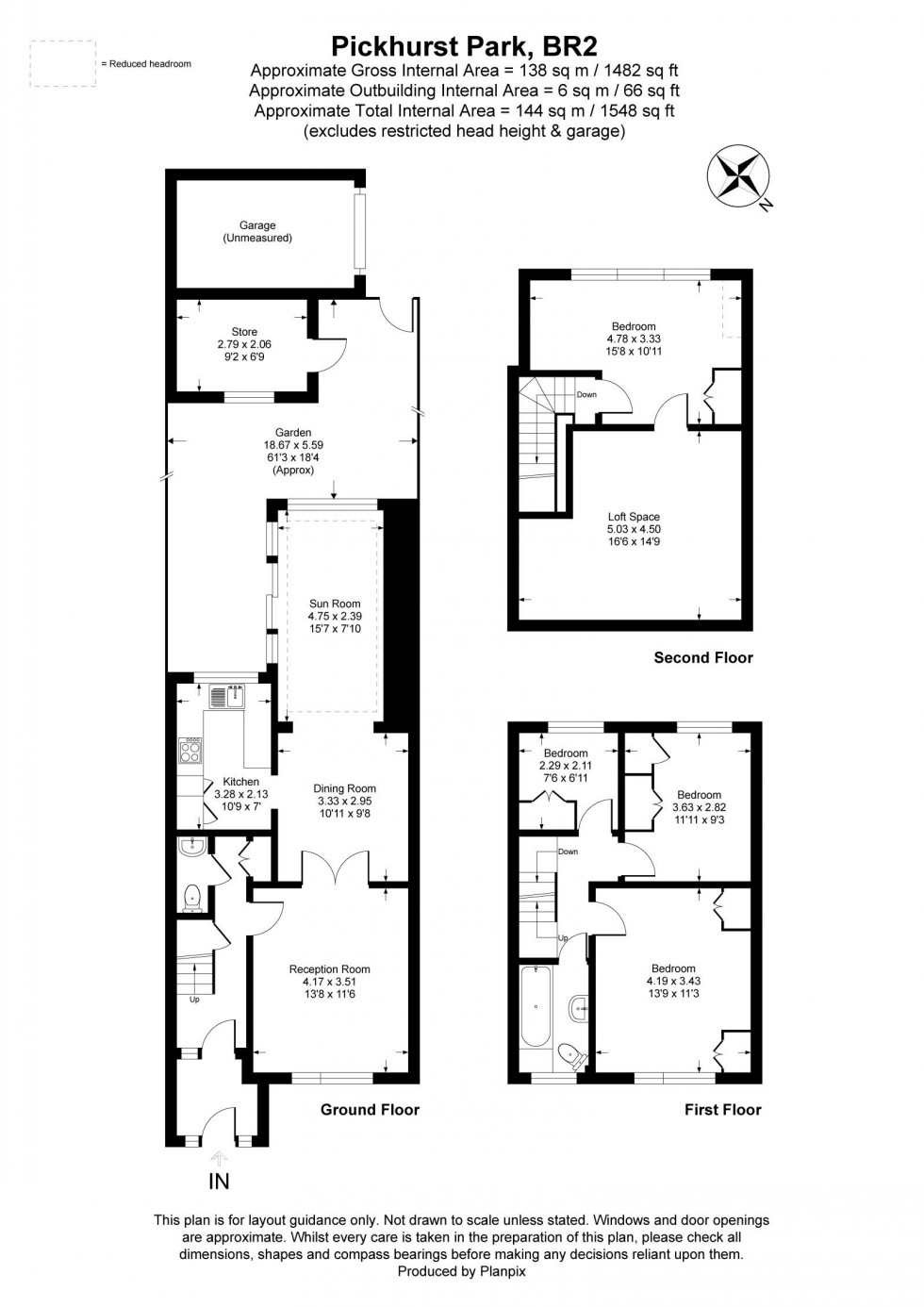 Floorplan for Pickhurst Park, Bromley