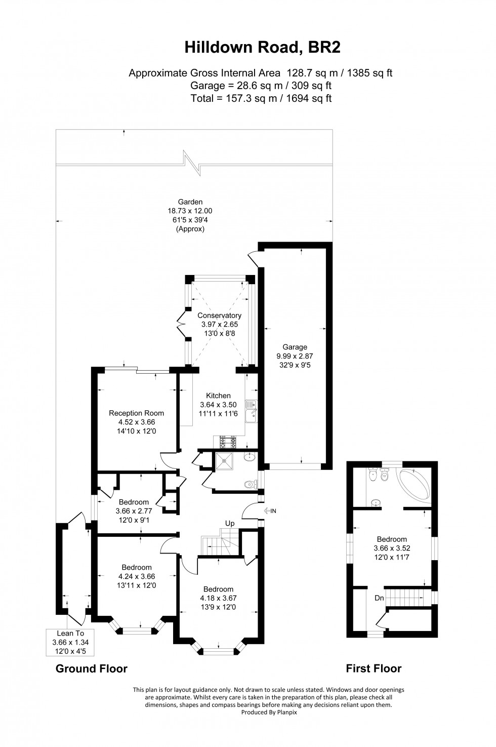 Floorplan for George Lane, Bromley