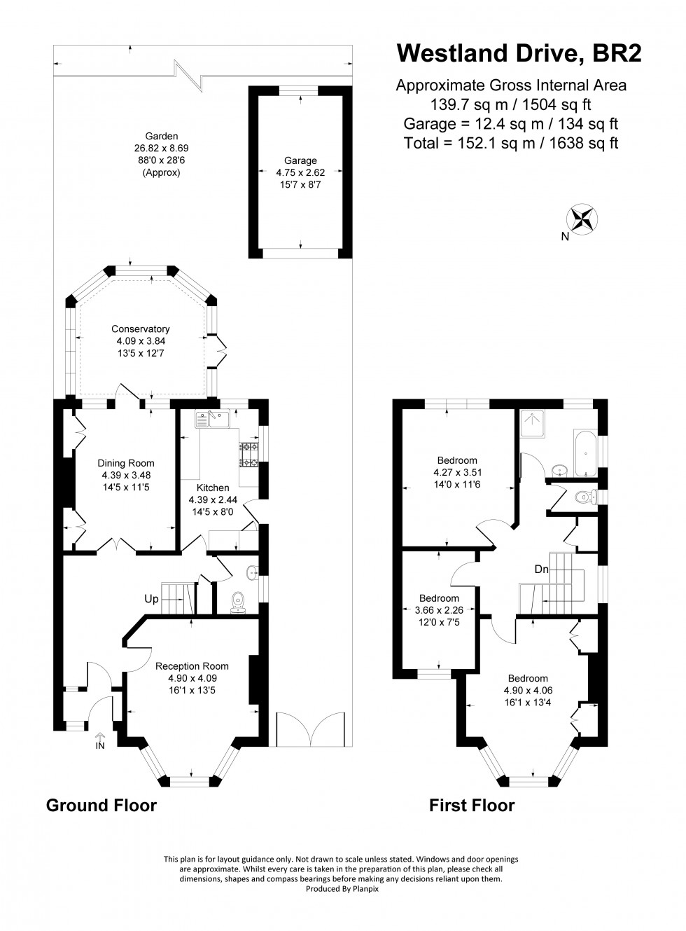 Floorplan for Westland Drive, Bromley