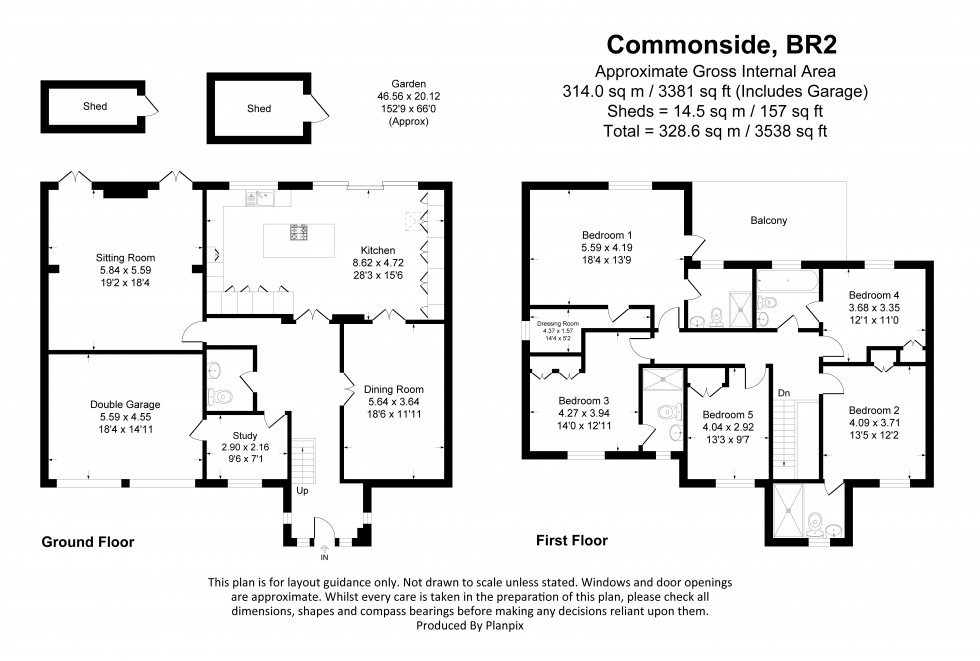 Floorplan for Commonside, Keston