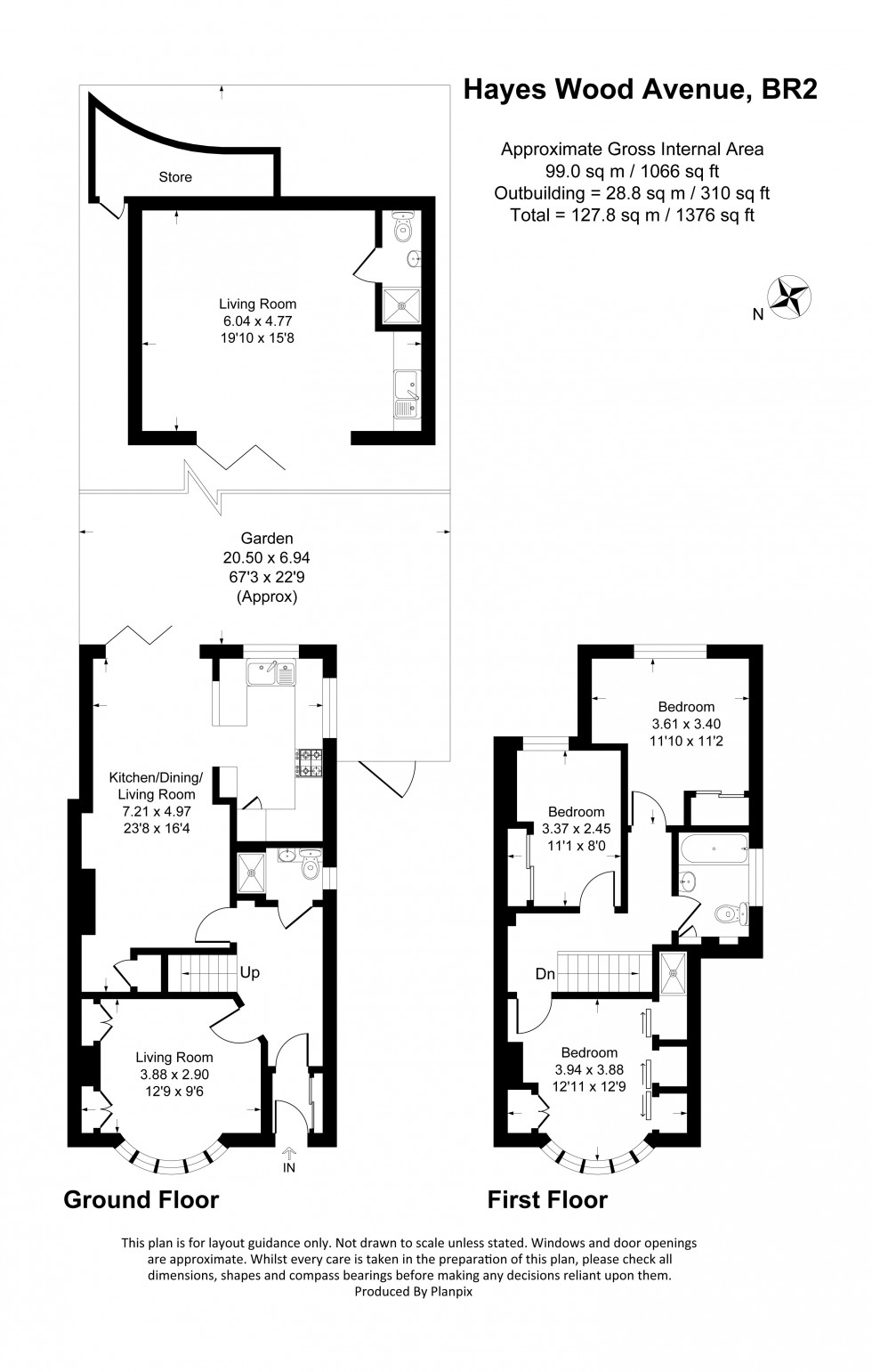 Floorplan for Hayes Wood Avenue, Bromley