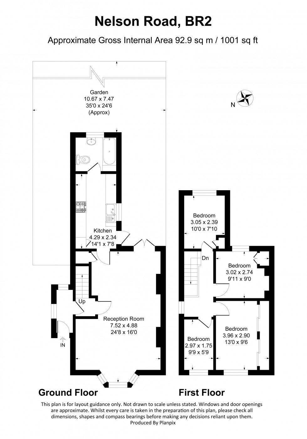 Floorplan for Nelson Road, Bromley