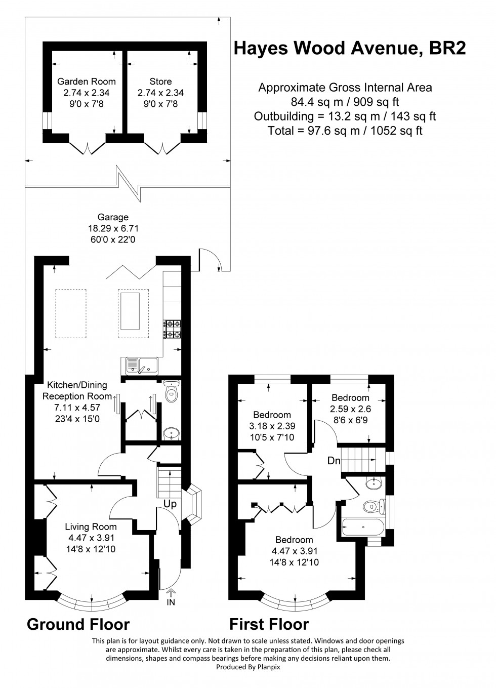 Floorplan for Hayes Wood Avenue, Bromley