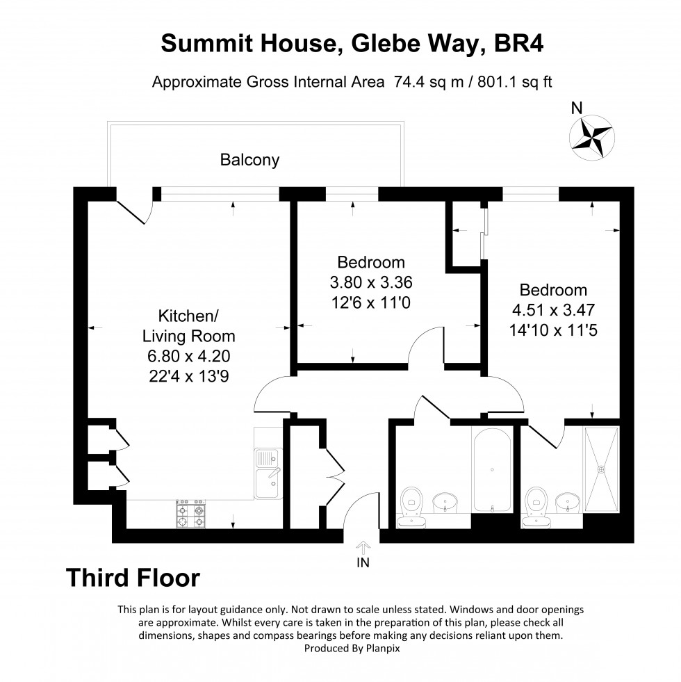 Floorplan for Glebe Way, West Wickham