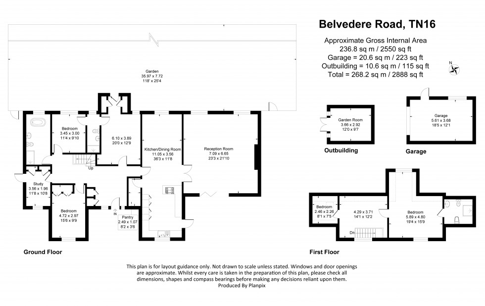 Floorplan for Belverdere Road, Biggin Hill