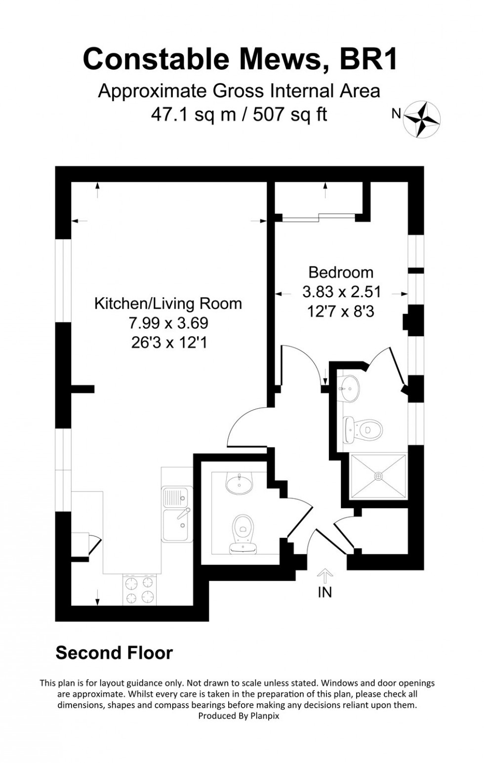 Floorplan for Constable Mews, Bromley