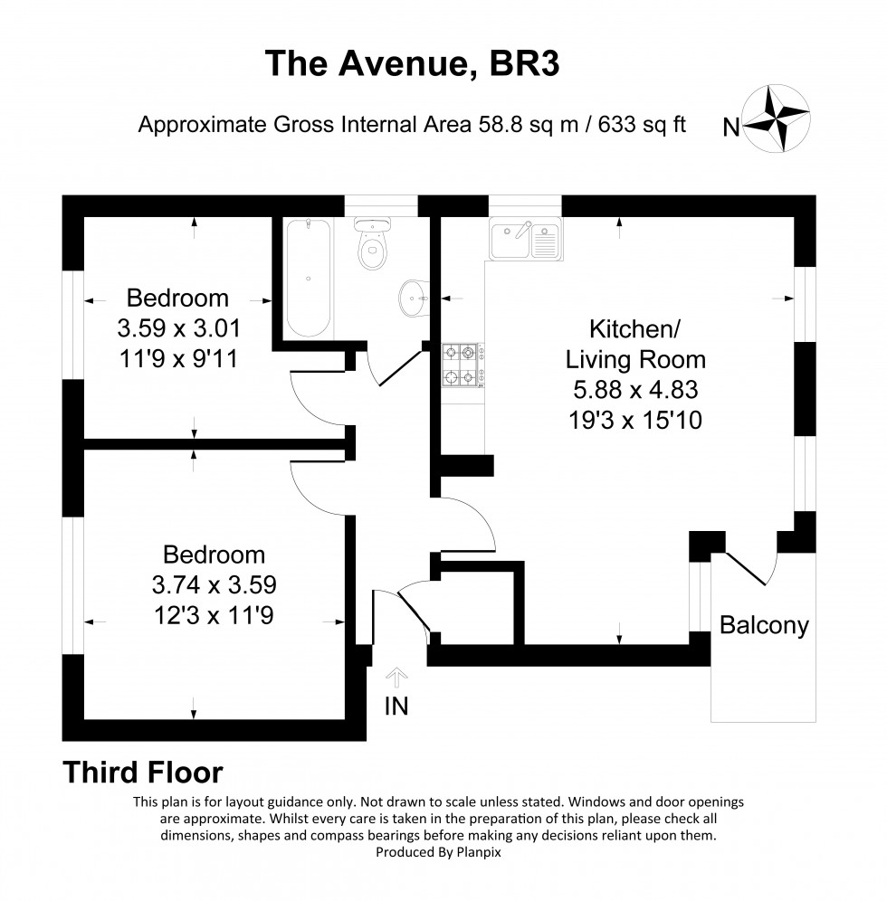 Floorplan for The Avenue, Beckenham