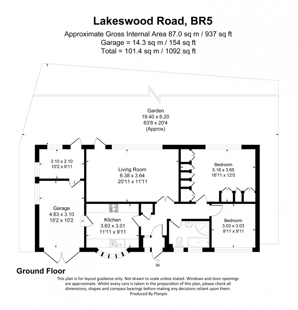 Floorplan for Lakeswood Road, Petts Wood