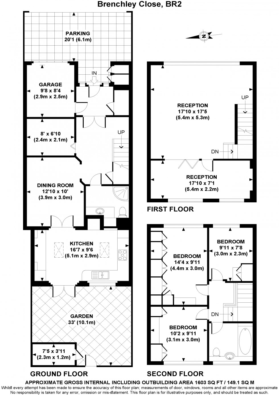 Floorplan for Brenchley Close, Bromley