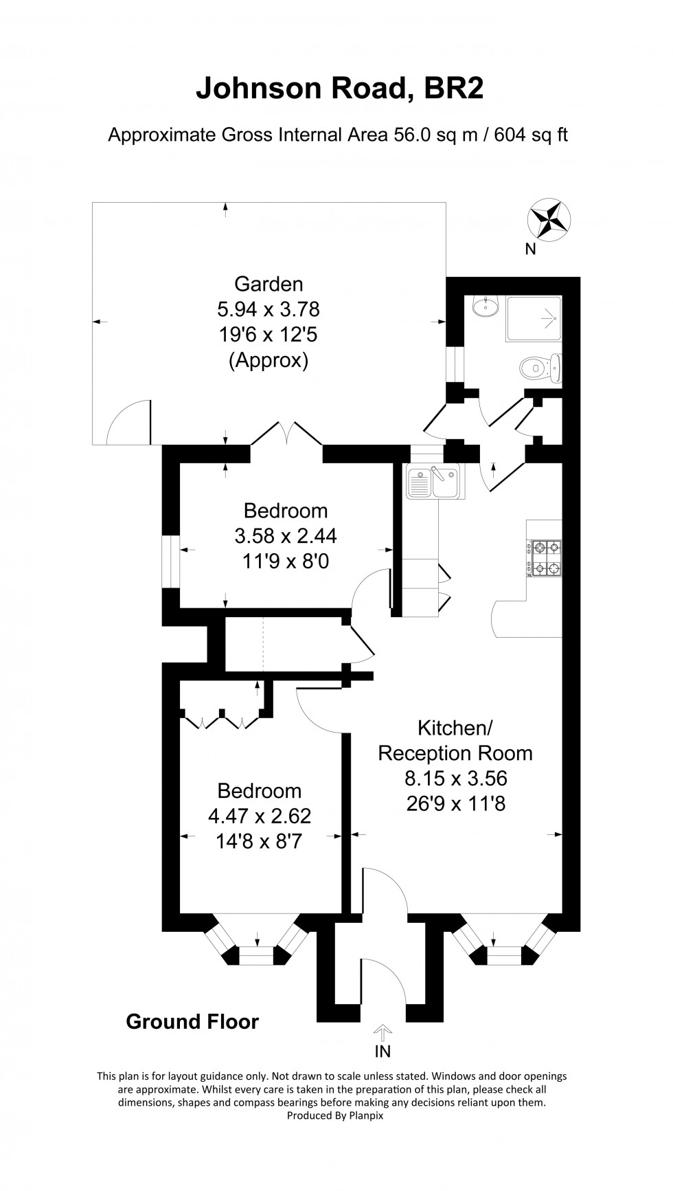 Floorplan for Johnson Road, Bromley