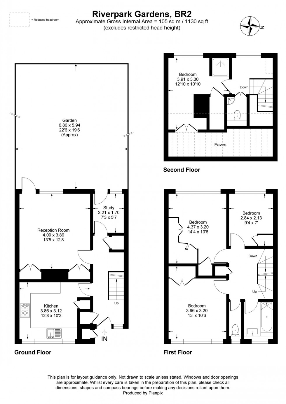 Floorplan for Riverpark Gardens, Bromley