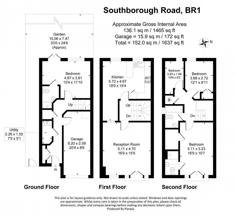 Floorplan for Southborough Road, Bromley