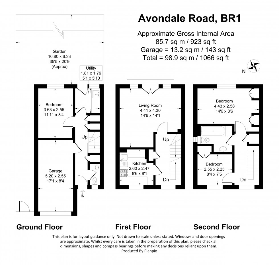 Floorplan for Avondale Road, Bromley