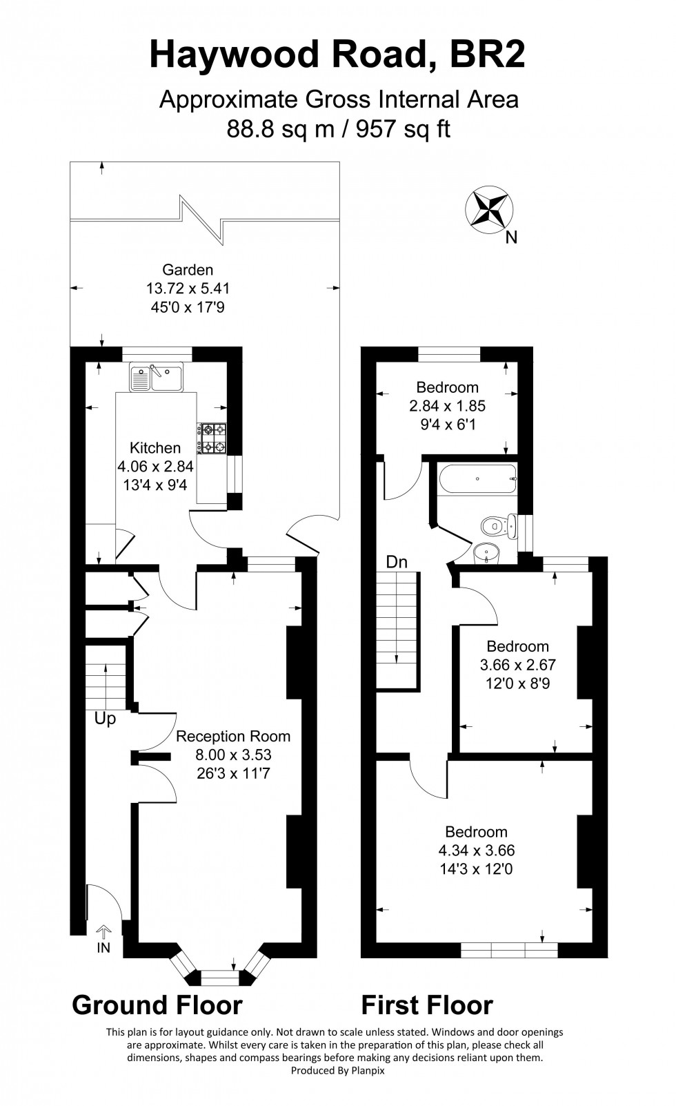 Floorplan for Haywood Road, Bromley