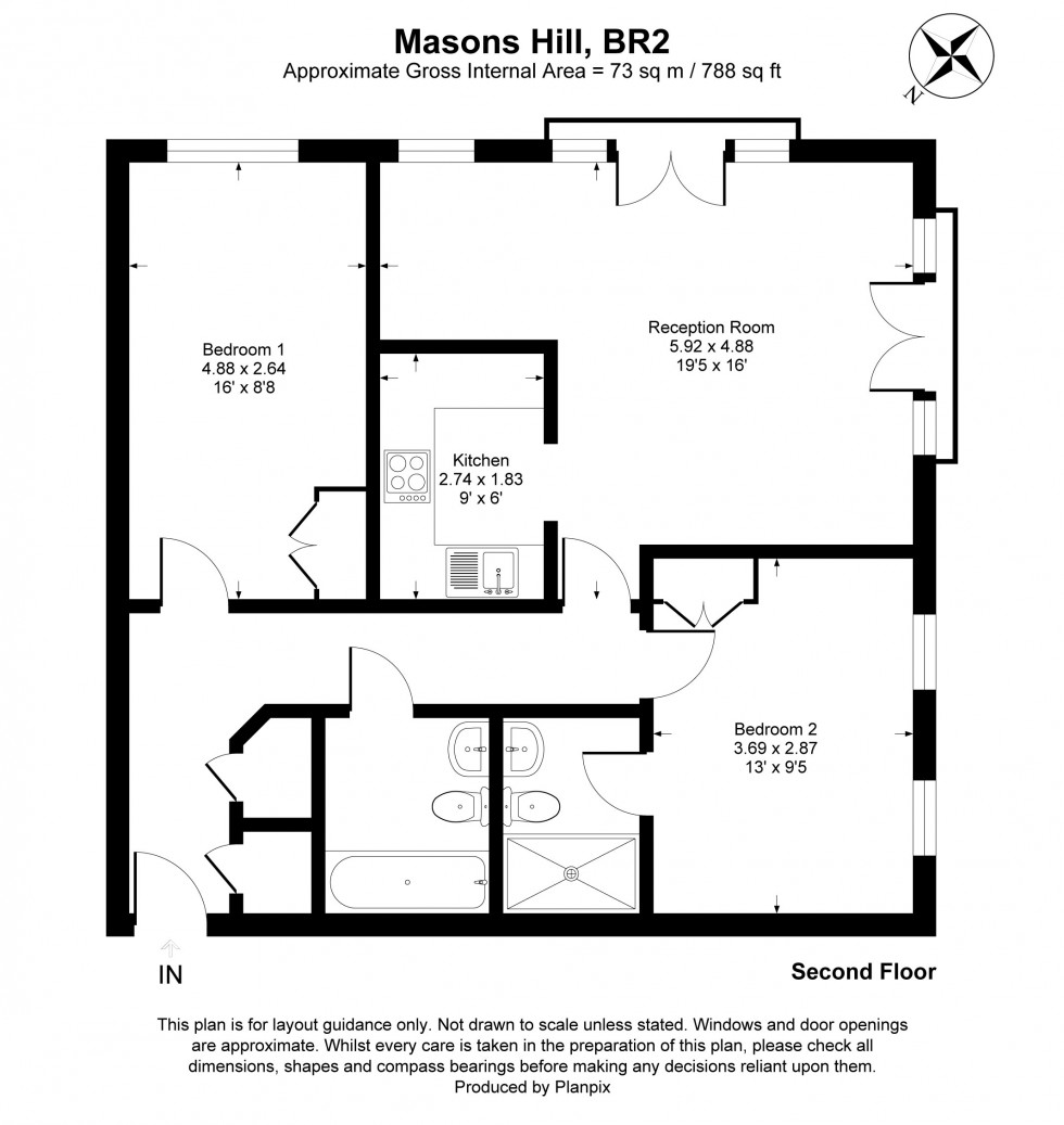 Floorplan for Masons Hill, Bromley