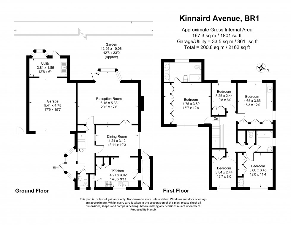 Floorplan for Kinnaird Avenue, Bromley