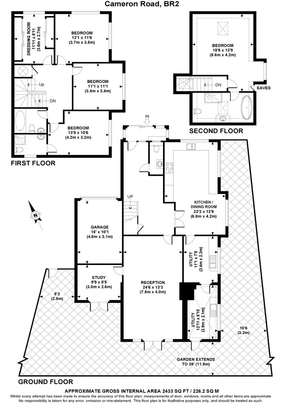 Floorplan for Cameron Road, Bromley