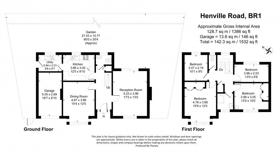 Floorplan for Henville Road, Bromley