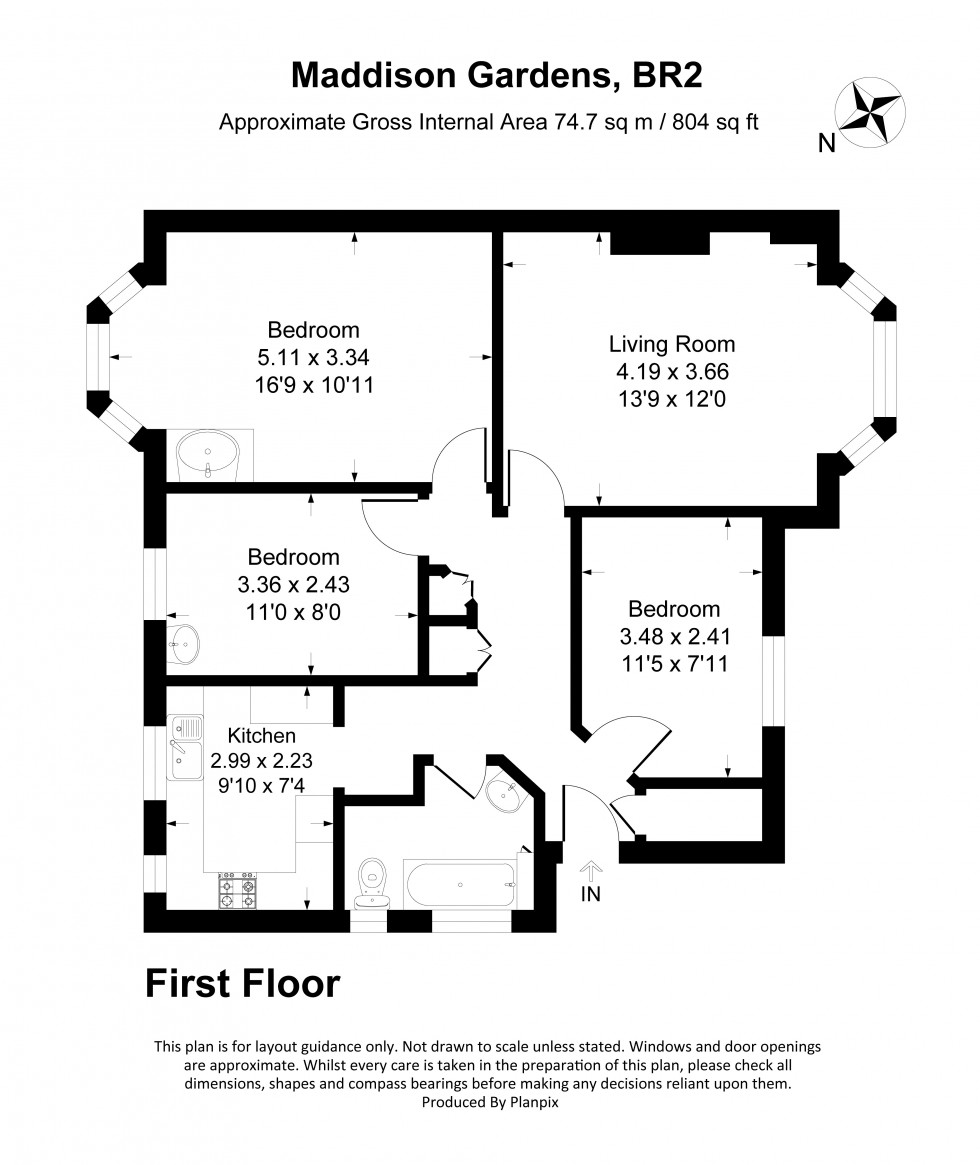 Floorplan for Madison Gardens, Bromley