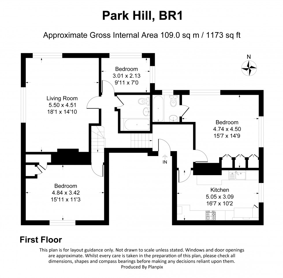 Floorplan for Park Hill, Bickley