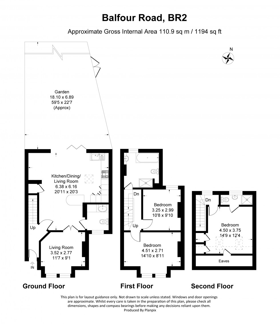 Floorplan for Balfour Road, Bromley