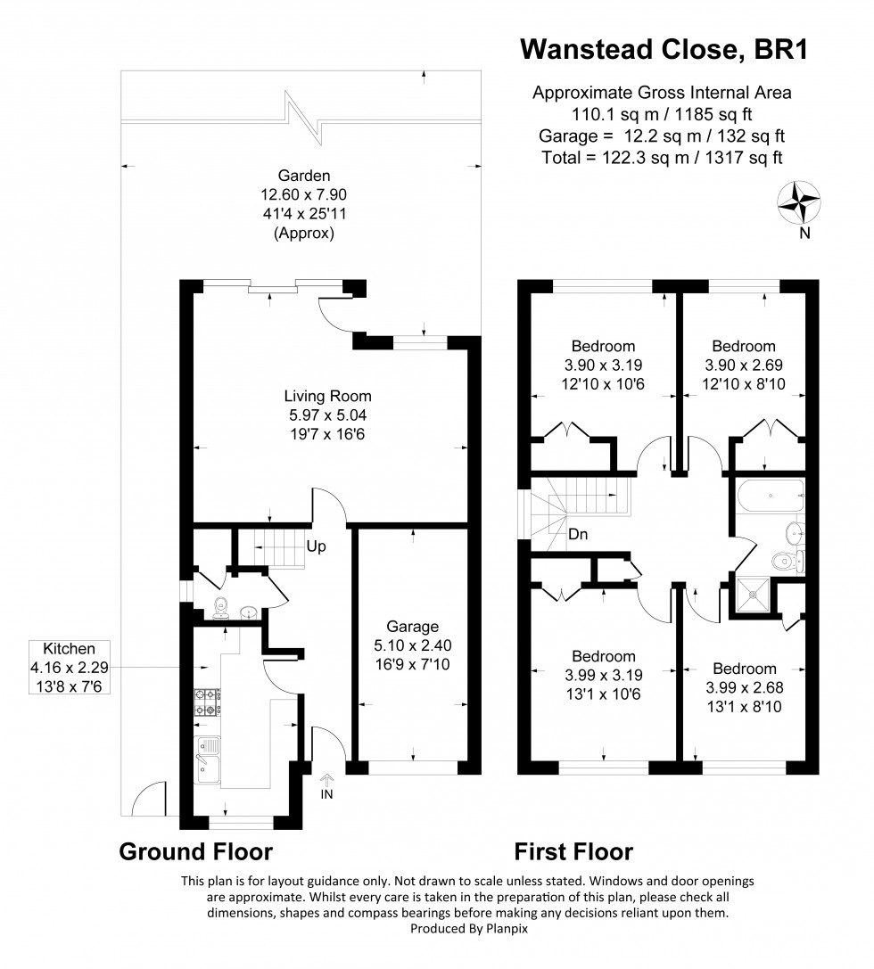 Floorplan for Wanstead Close, Bromley