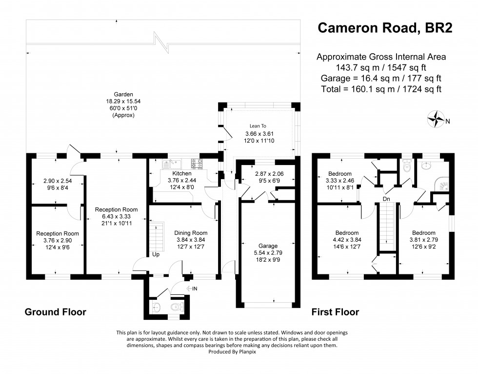 Floorplan for Cameron Road, Bromley