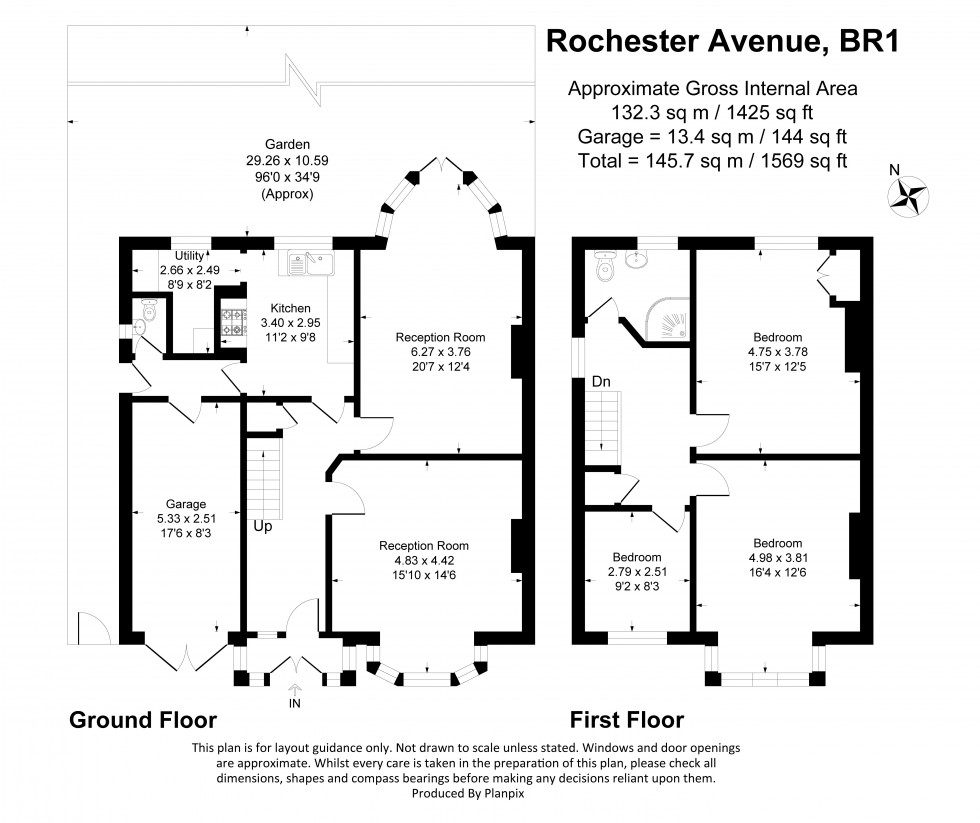 Floorplan for Rochester Avenue, Bromley