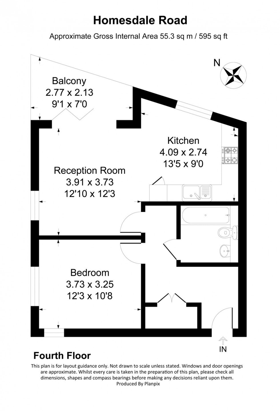 Floorplan for Homesdale Road, Bromley