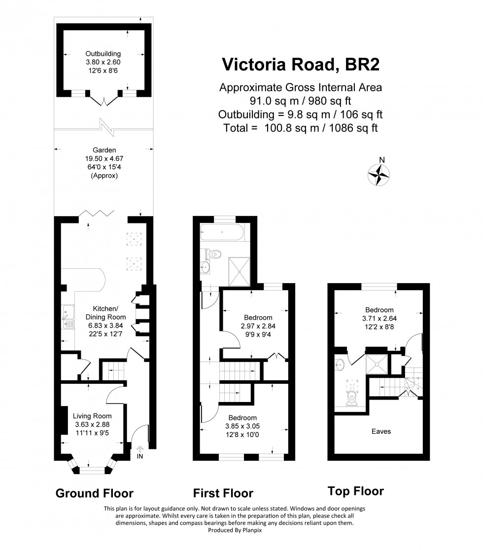 Floorplan for Victoria Road, Bromley