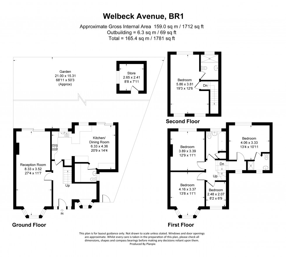 Floorplan for Welbeck Avenue, Bromley