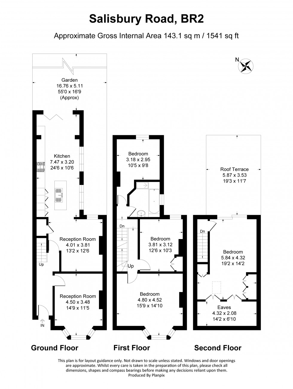 Floorplan for Salisbury Road, Bromley