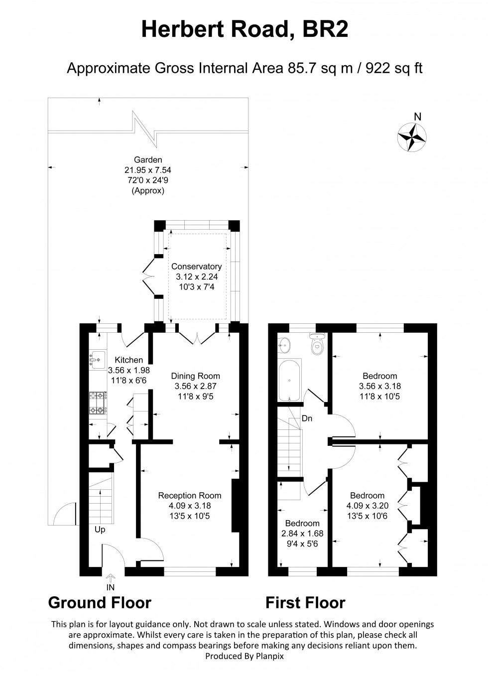 Floorplan for Herbert Road, Bromley