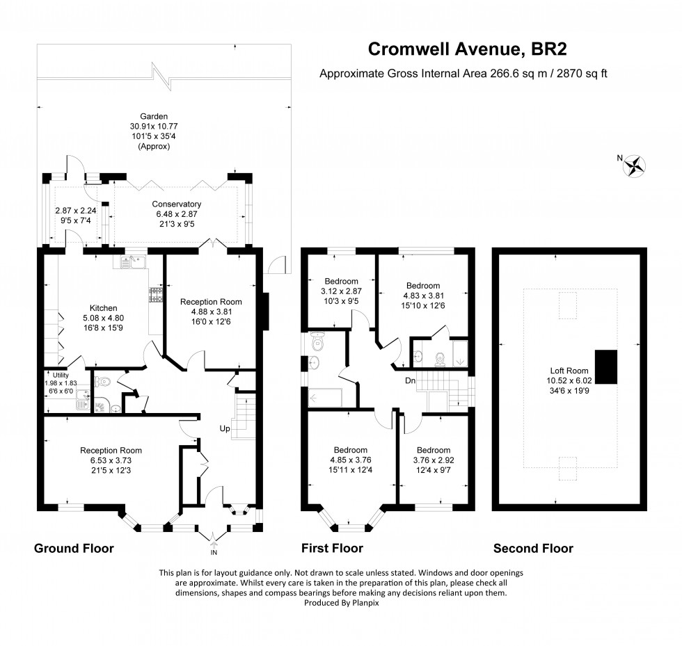 Floorplan for Cromwell Avenue, Bromley