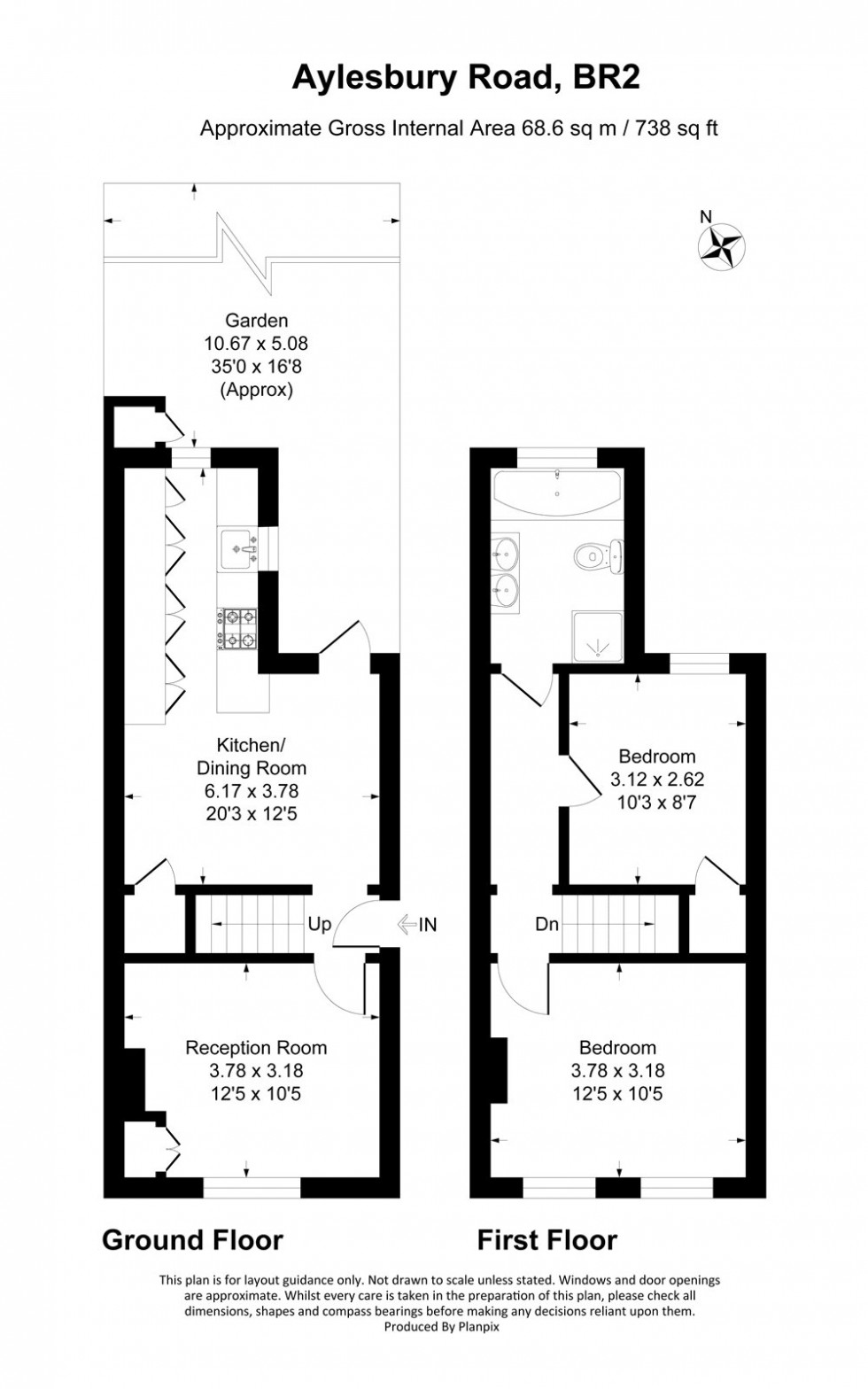 Floorplan for Aylesbury Road, Bromley