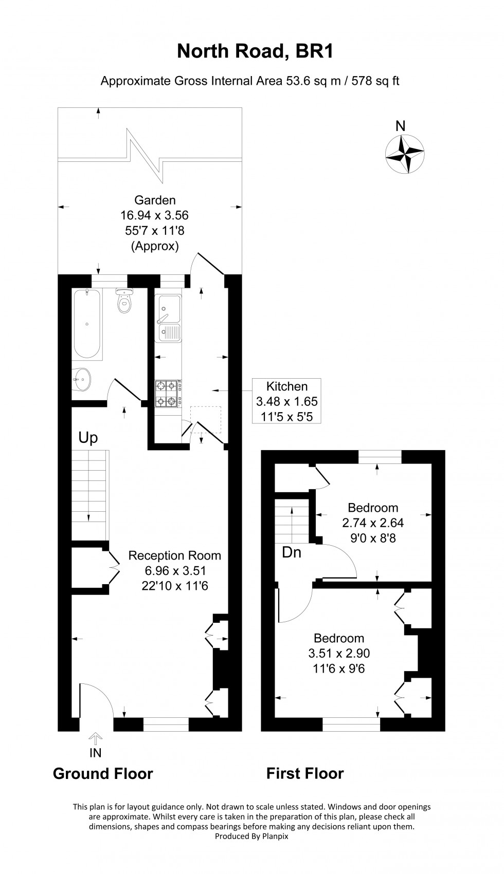 Floorplan for North Road, Bromley