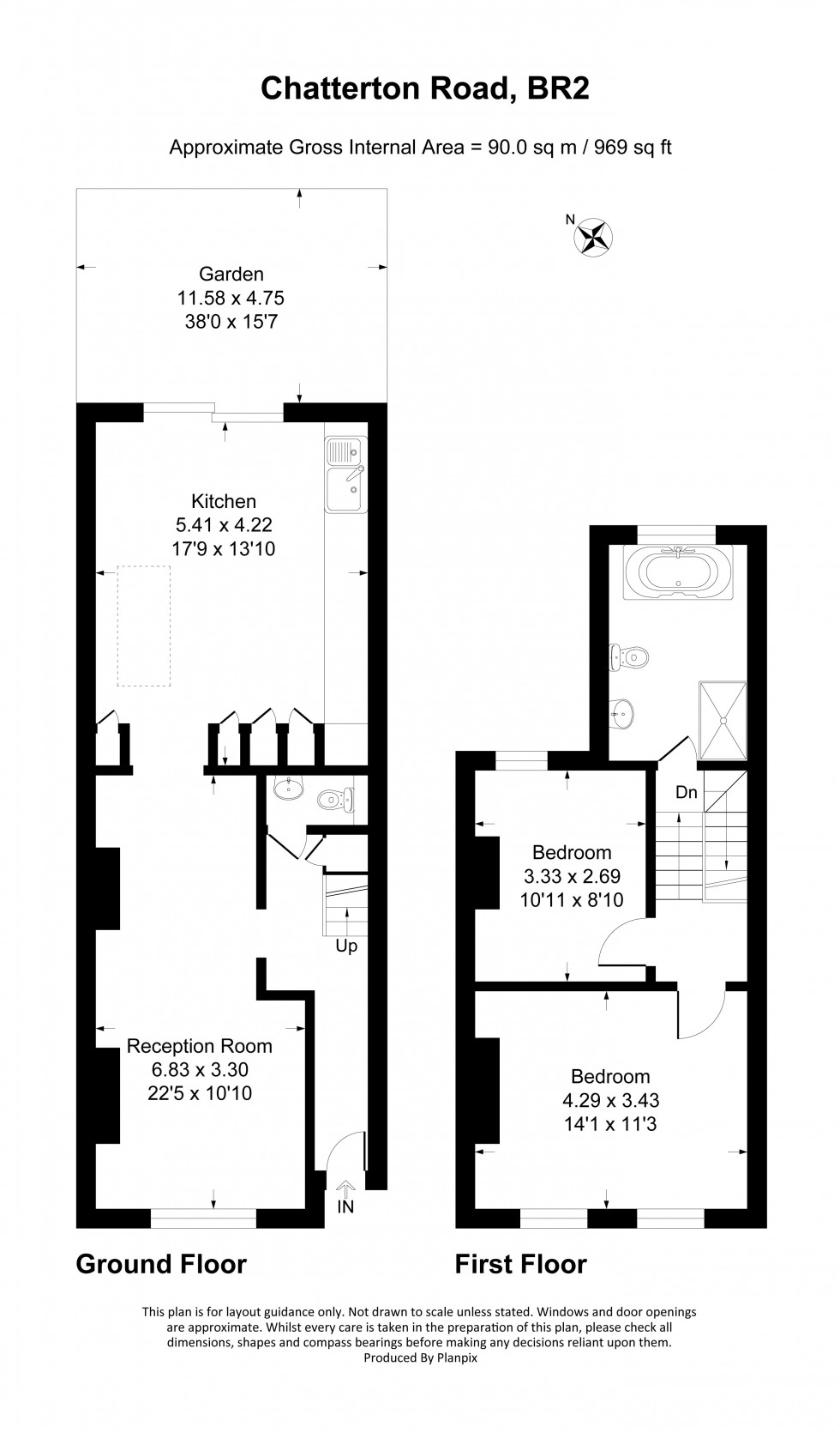 Floorplan for Chatterton Road, Bromley