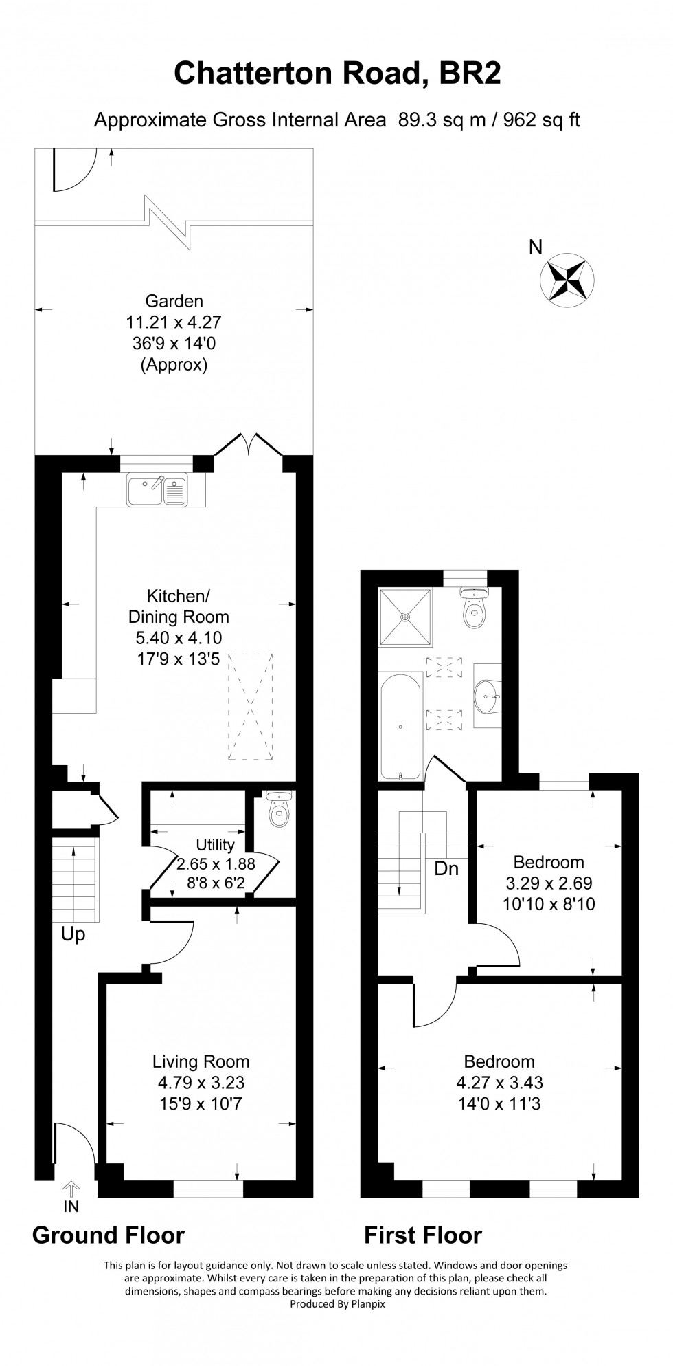 Floorplan for Chatterton Road, Bromley