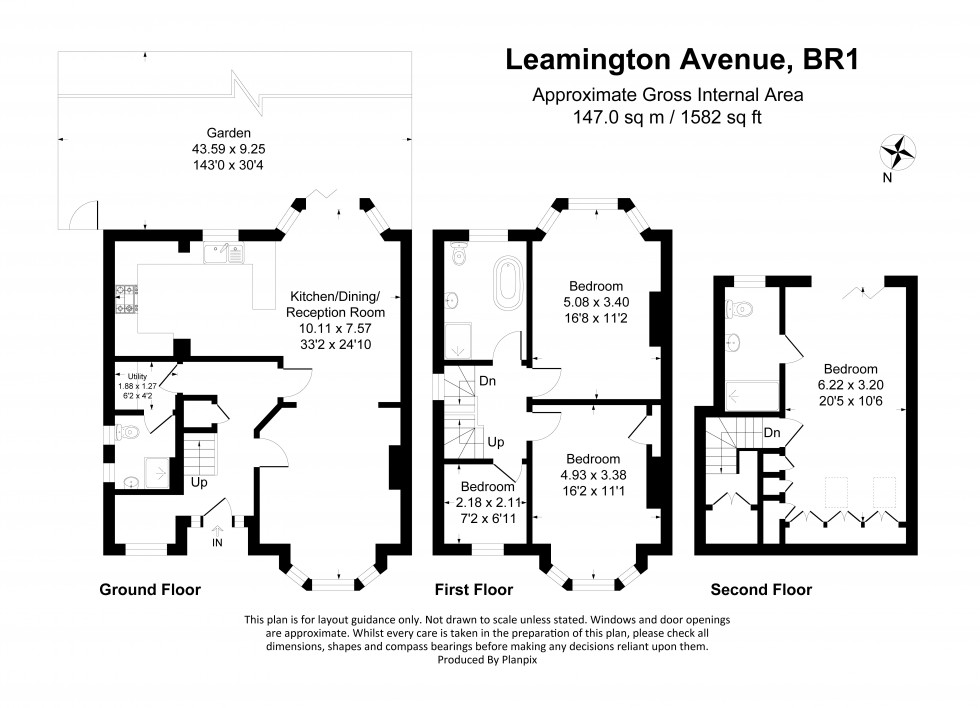 Floorplan for Leamington Avenue, Bromley