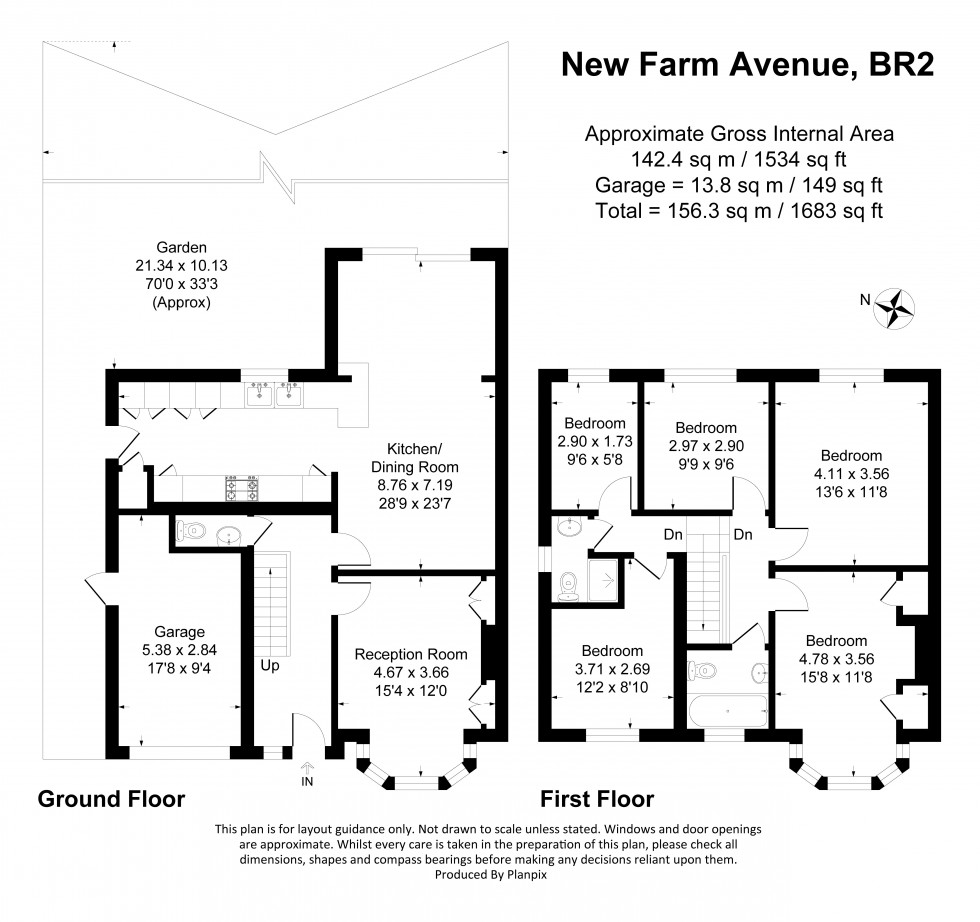 Floorplan for New Farm Avenue, Bromley