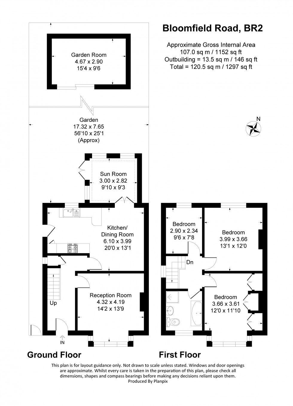 Floorplan for Bloomfield Road, Bromley