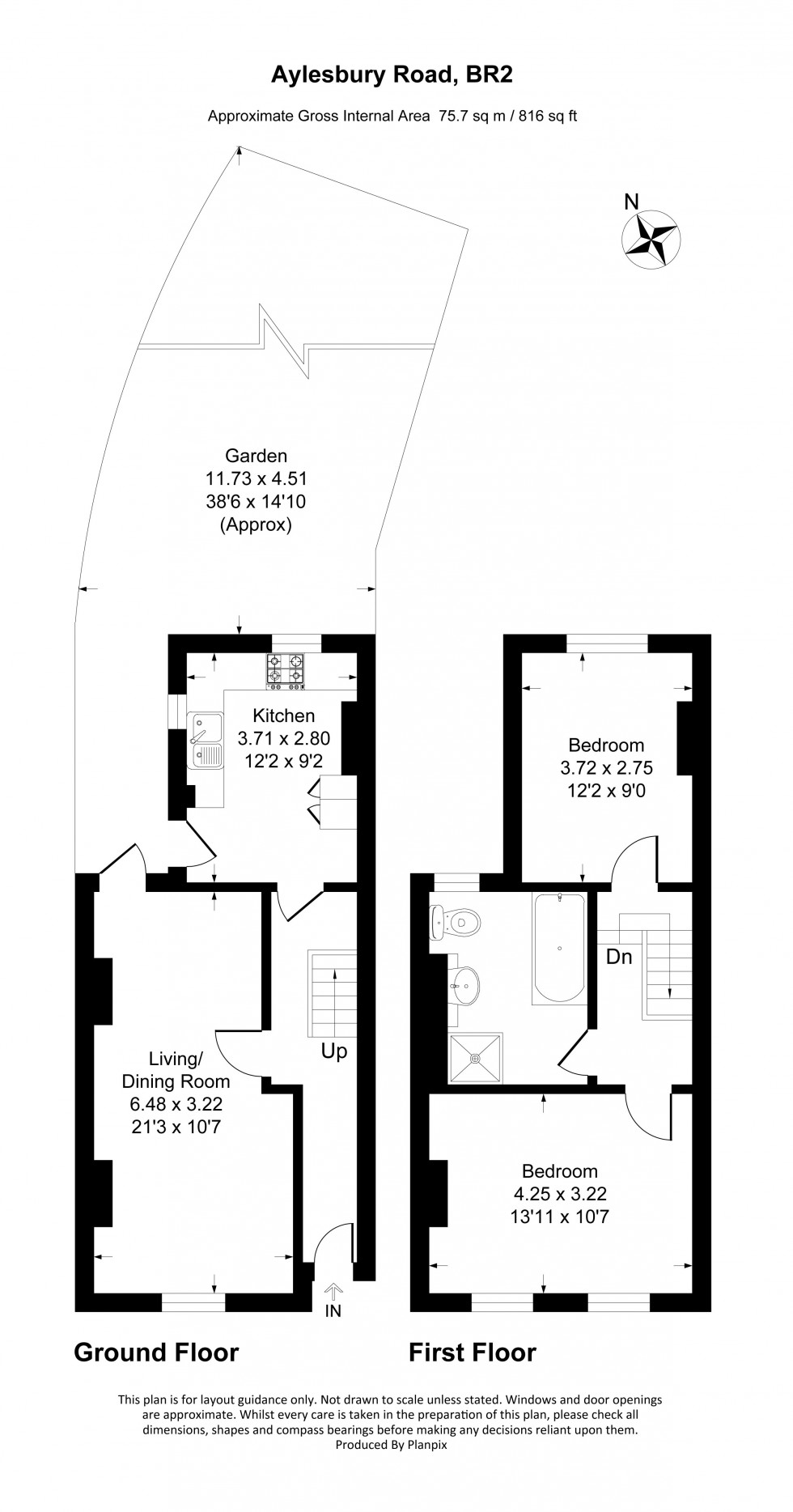 Floorplan for Aylesbury Road, Bromley