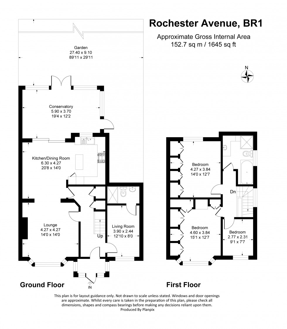 Floorplan for Rochester Avenue, Bromley