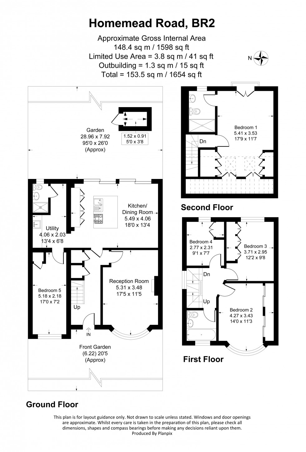 Floorplan for Homemead Road, Bromley