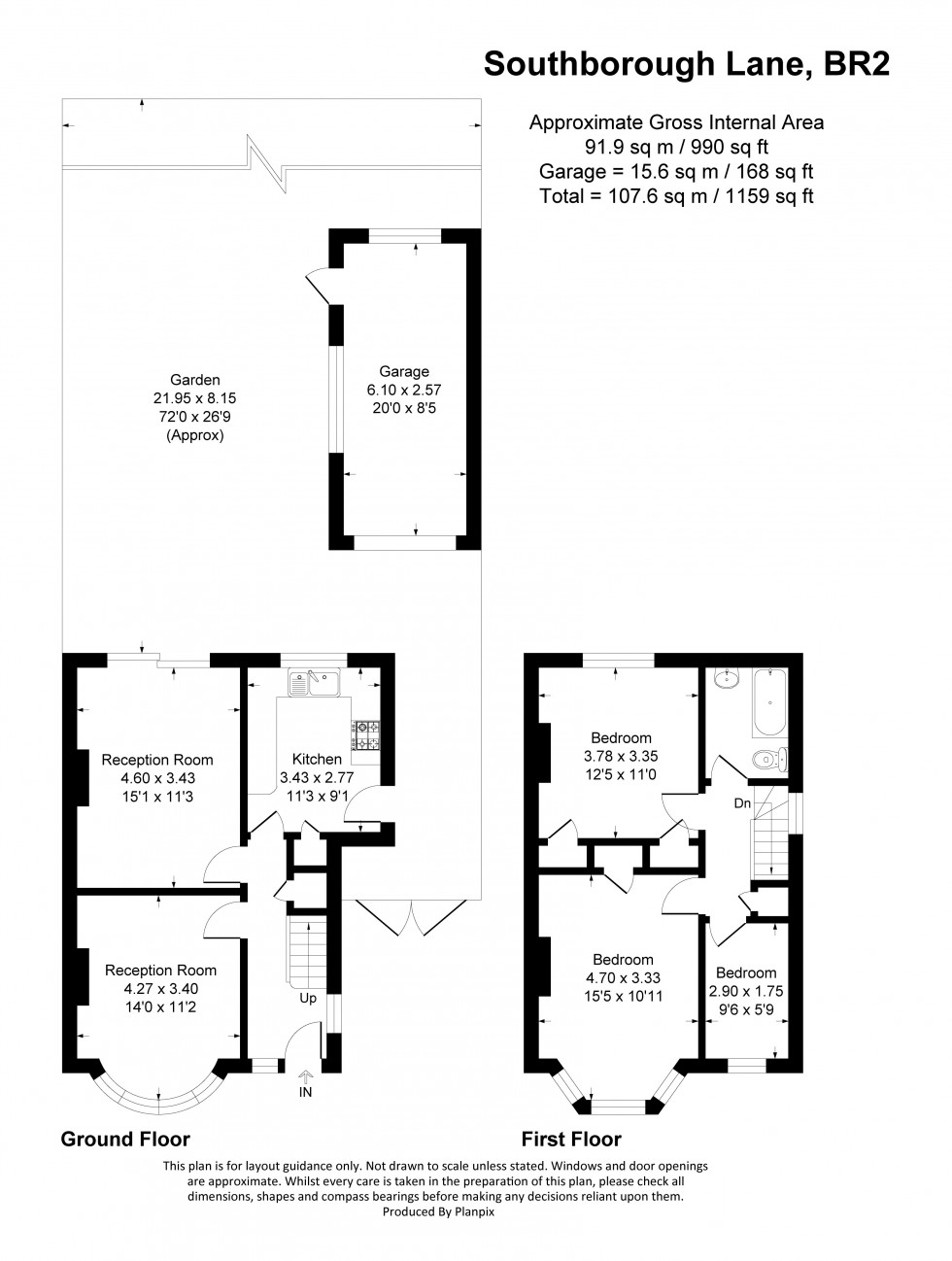 Floorplan for Southborough Lane, Bromley