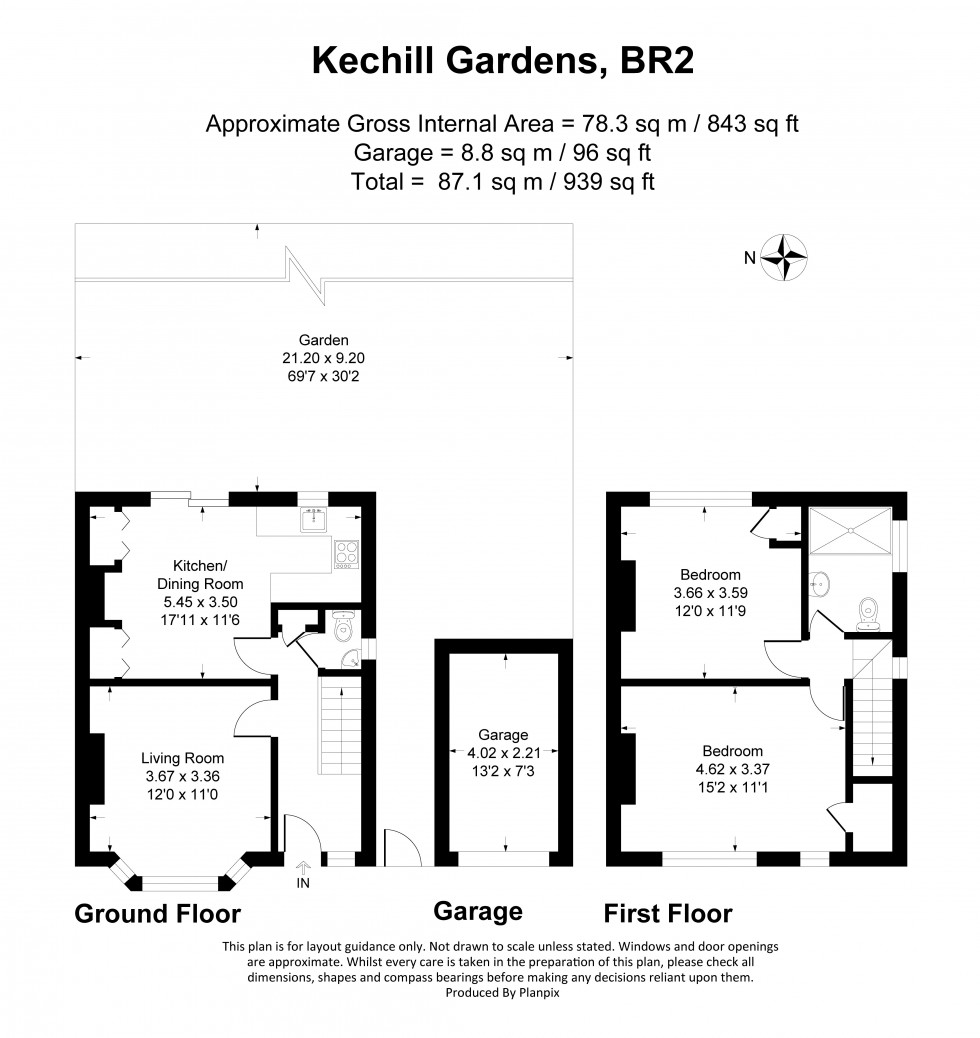 Floorplan for Kechill Gardens, Bromley