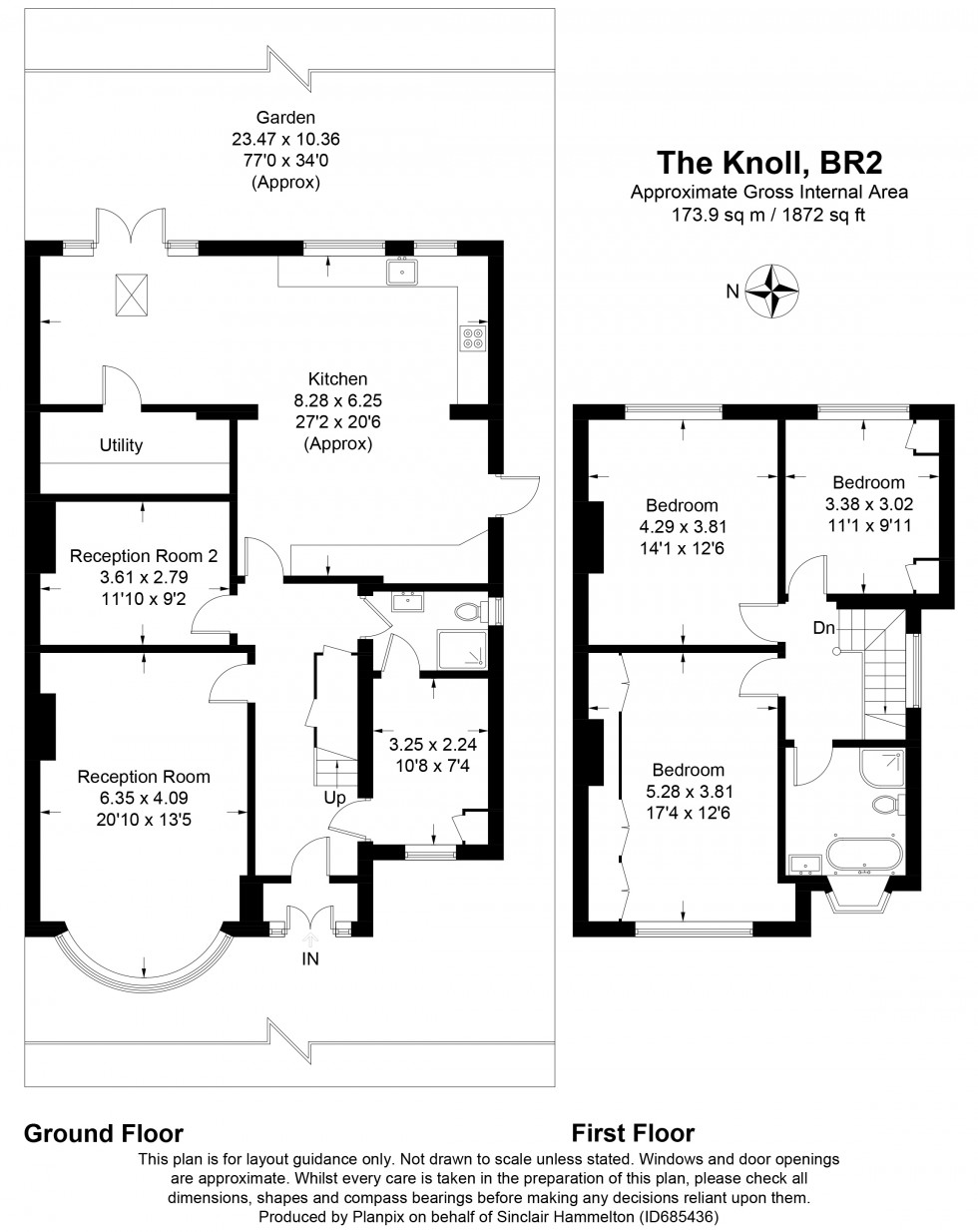 Floorplan for The Knoll, Hayes