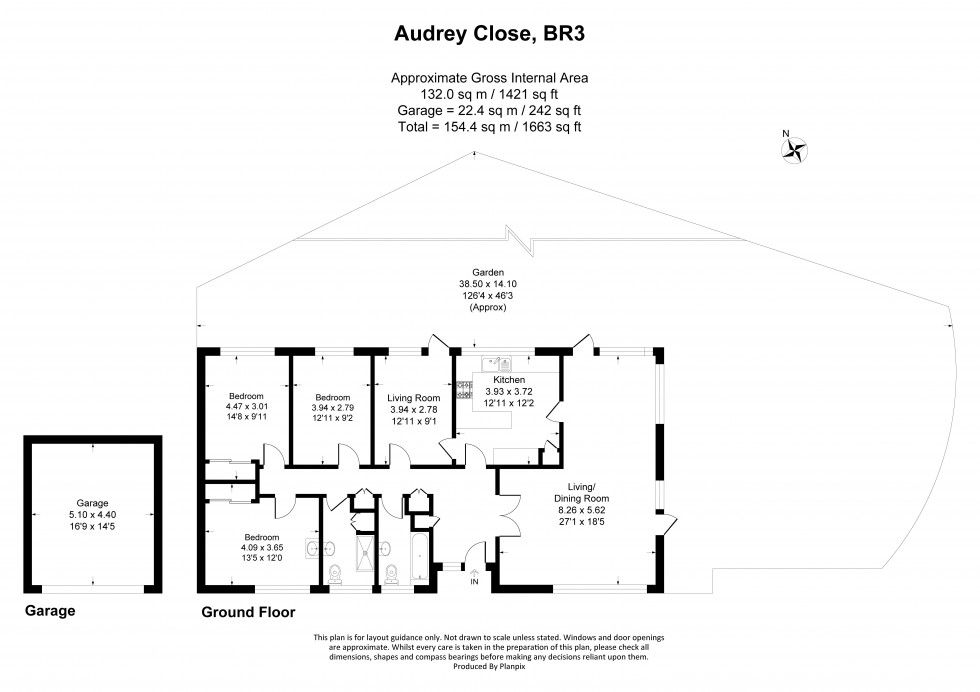 Floorplan for Audrey Close, Beckenham