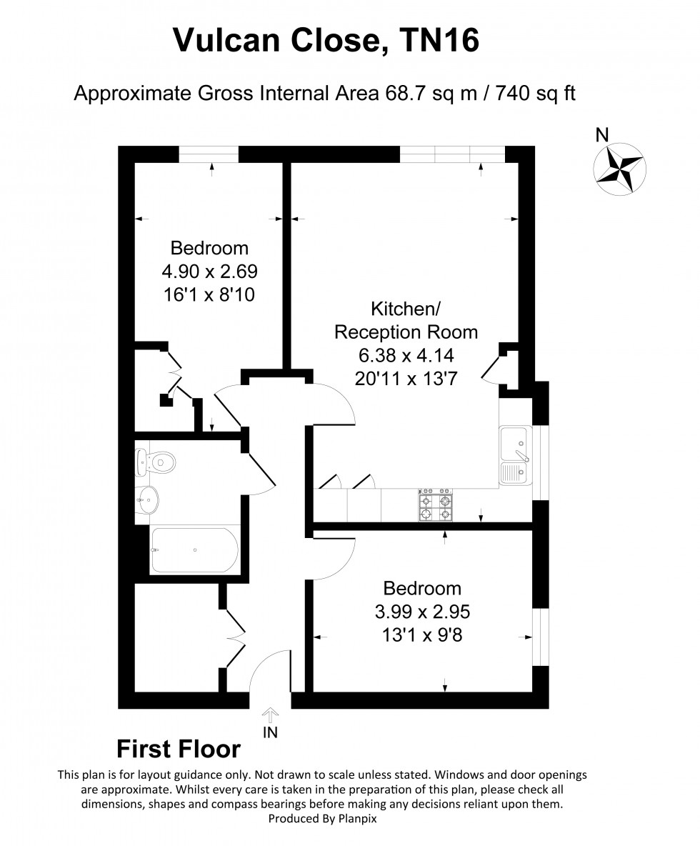 Floorplan for Vulcan Close, Biggin Hill