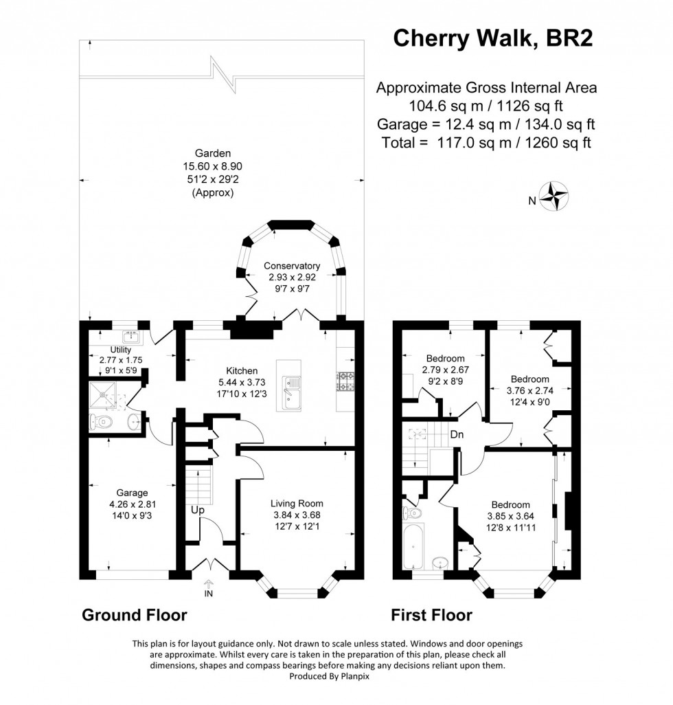 Floorplan for Cherry Walk, Bromley